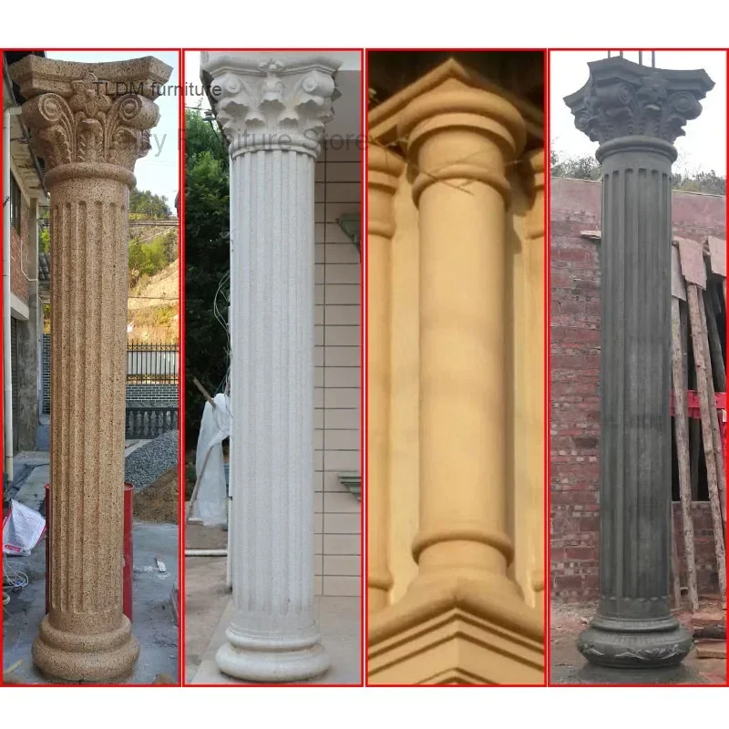 

European Roman Column Head and Foot Mold Home Villa Garden Gate durable Mould Pedestal Flower Seat Gypsum Concrete Cement Mold Z