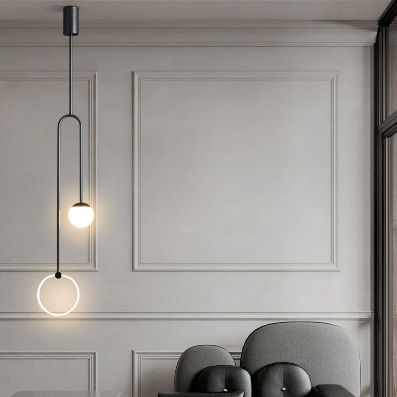 

Bed lamp Modern minimalist restaurant creative copper lamp Luxury pendant lamp Bedroom bed lamp Study pendant lamp