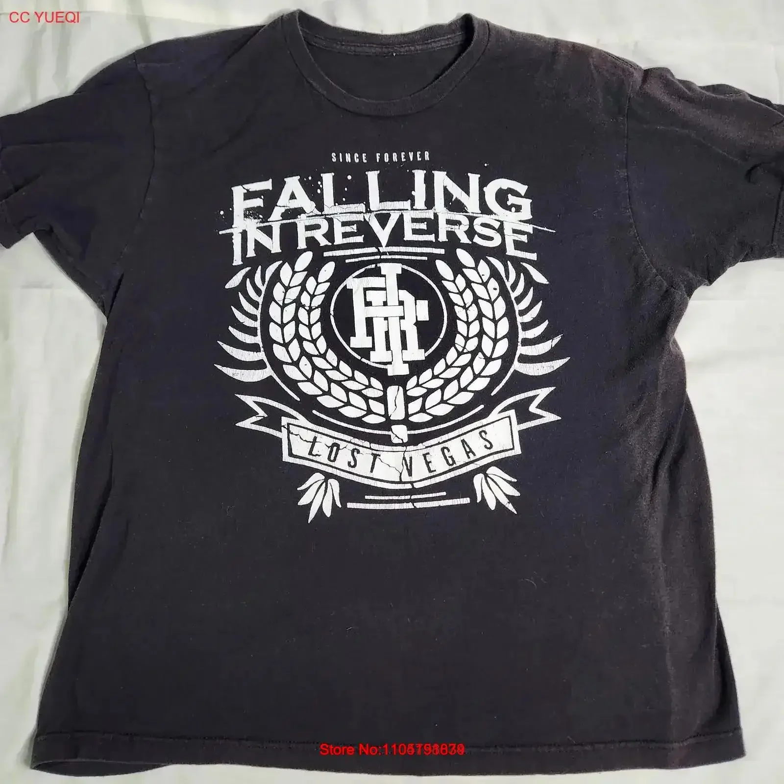

Футболка Falling In Reverse Lost Vegas Sz XL Band, винтажная потертая эластичная мужская графика, стильная модная мягкая дизайнерская одежда