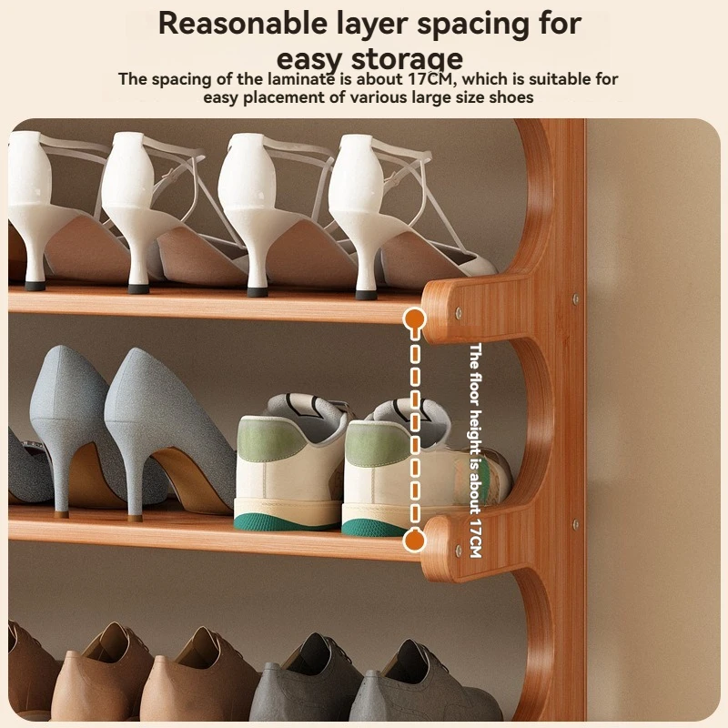 Shoe rack Dormitory Home Multi story Small Narrow Rental Room Dustproof Simple Rack Storage Dormitory Storage Rack Space Shoe Ca image 3