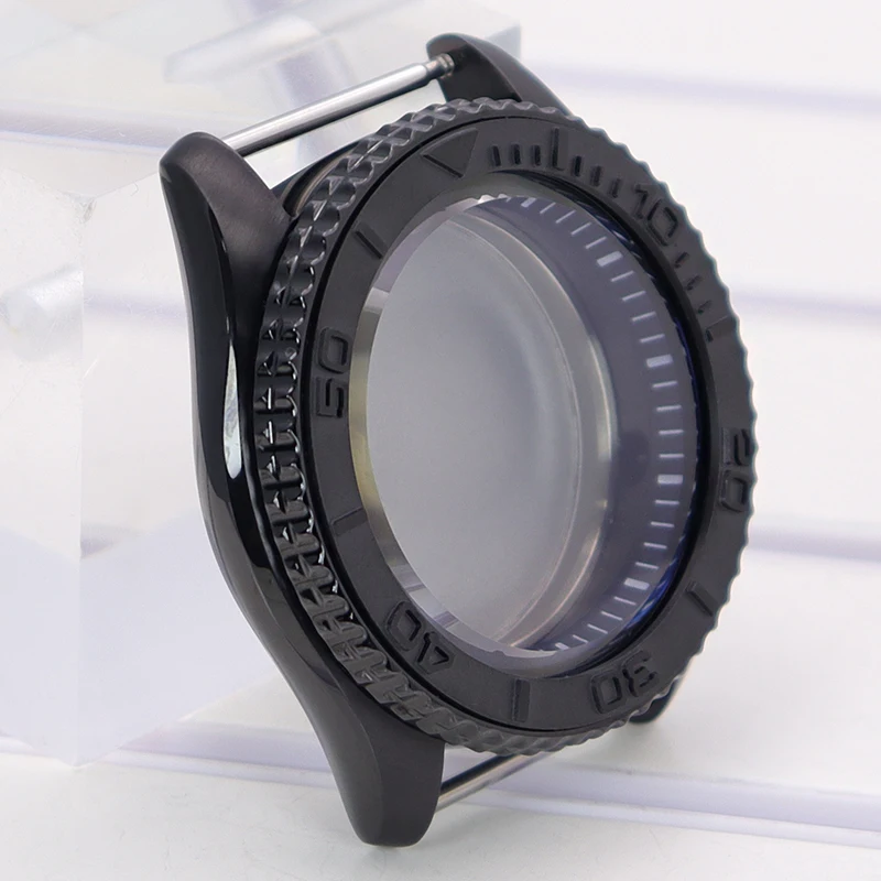 42mm PVD-Uhrengehäuse mit schwarzem Ring und Lünette, Saphirglas für Modifikationen SKX007 NH35 NH36, massives Edelstahlgehäuse, Ersatzteile – Detail 5