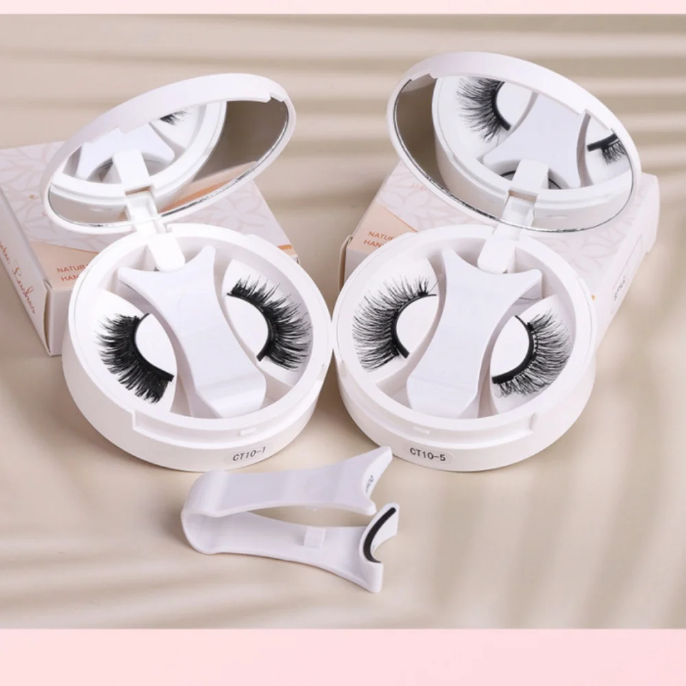 GIOIO Kit ciglia magnetiche 3D Set ciglia finte magnetiche naturali riutilizzabili Ciglia bigodino naturali con pinzette magnetiche