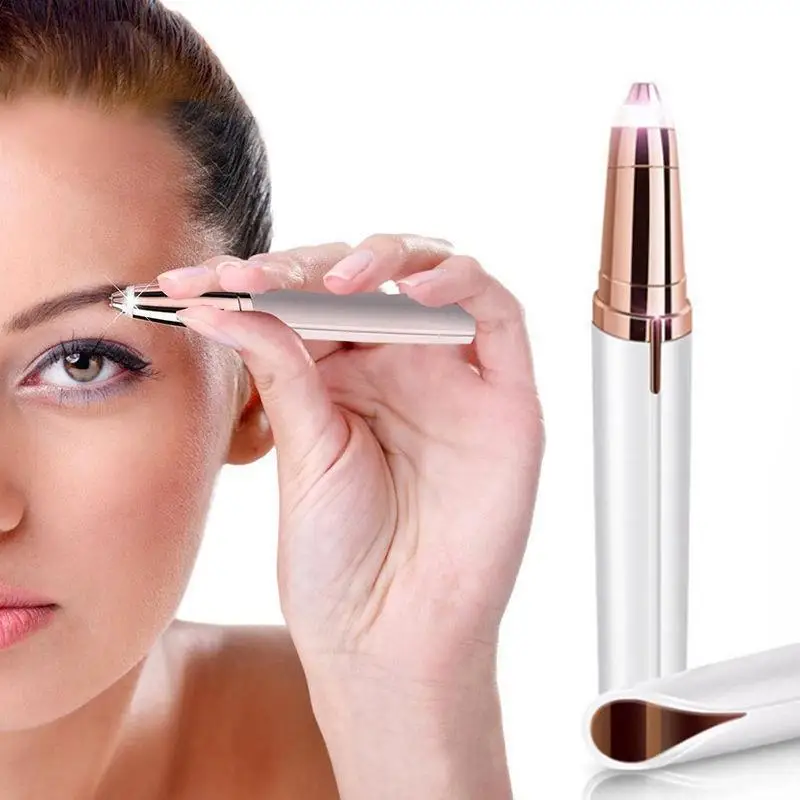 1/2/5PCS Automatic Electric Eyebrow Trimmer for Beginners Nose Hair Shaver Brush Scraper