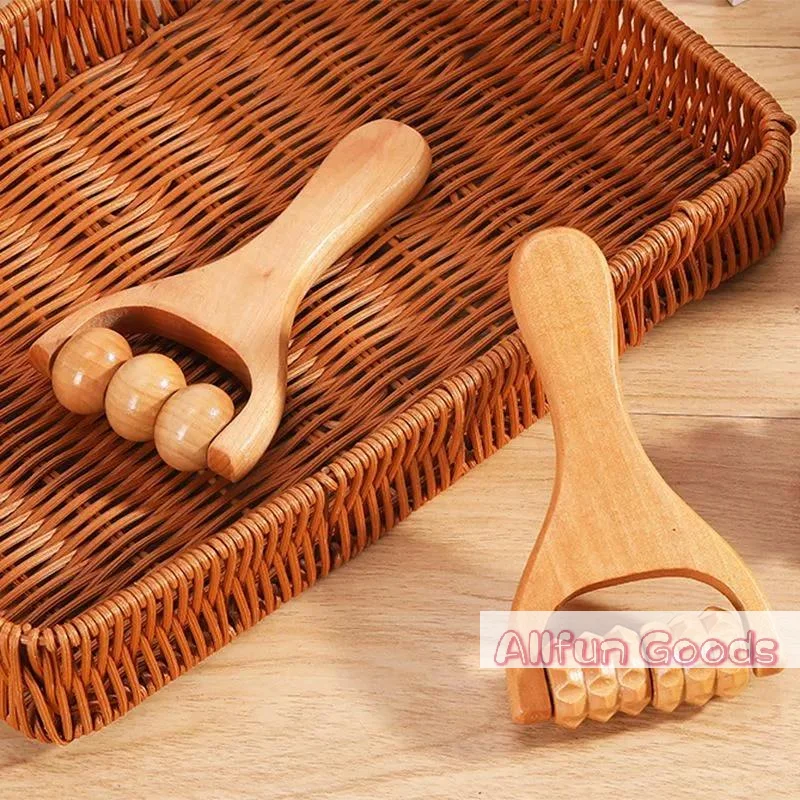 [TG835]Wooden Massager Compact Shoulder And Leg Roller Relaxation Tools Suitable For Whole Body,Face And Neck.