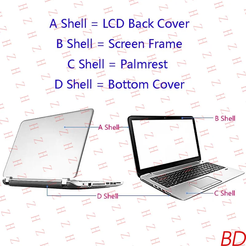 P+ GF75 MS-17F1 17F2 17F3 For MSI LCD Back Cover Screen Frame Palmrest Bottom Cover