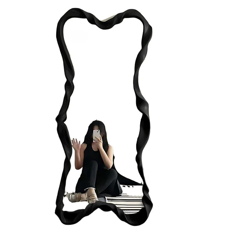 Design-Schminkspiegel Ganzkörper-Standspiegel Ästhetische Regal-Dekospiegel Ganzkörper-Designer-Spiegel Wohnzimmermöbel