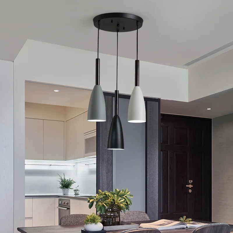 

Modern 3-Heads Wood Pendant Light Nordic Hanging Chandelier Lamp for Cafe Restaurant Bedroom Home Kitchen Island Decora Lighting