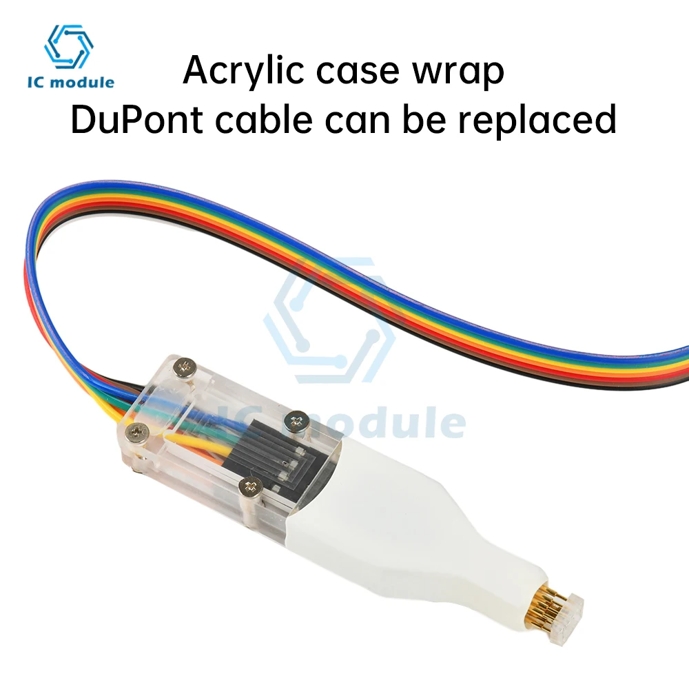SOP8/WSON8/QDFN8 Microchip SMD Spring Pin Burn-in Read/Write Test Probe Programmer Flash Chip Burner Cable