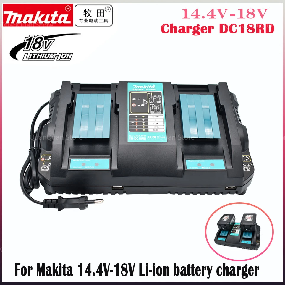 

Double Charger Power Tools Rechargeable Battery Charger for Makita 14.4V 18V Li-ion Battery BL1830 BL1840 BL1850 BL1440 BL1430