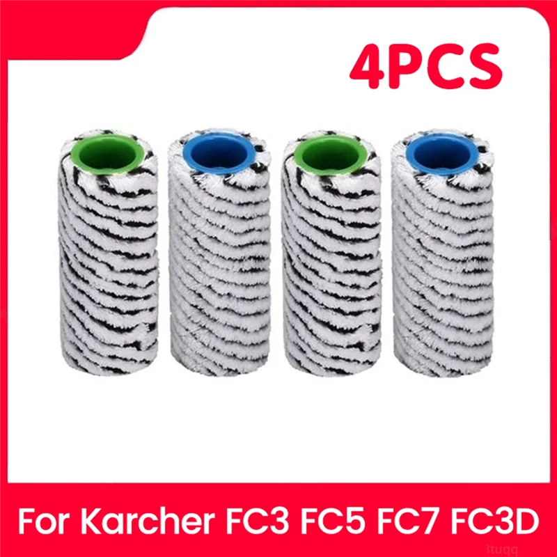 TCF-4PCS Forkarcher FC3 FC5 FC7 FC3D juego de rodillos multisuperficie cepillo de rodillo lavable de microfibra accesorios para aspiradoras