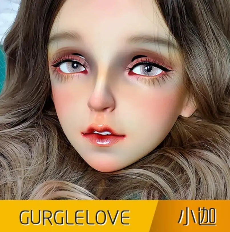 

(JIA)Female Girl Resin Half Head Kigurumi BJD Eyes Crossdress Cosplay Japanese Lolita Doll Mask