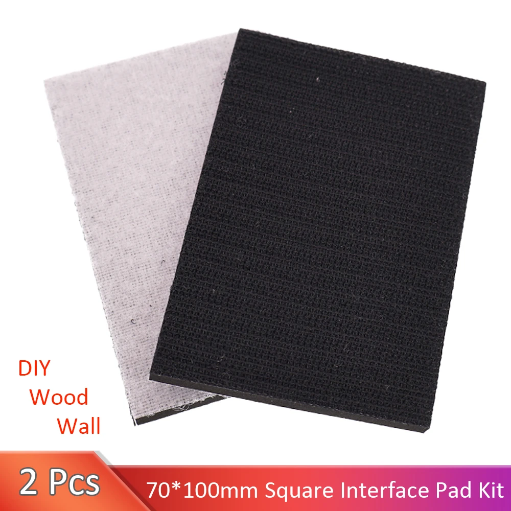 2 Pcs EVA Square Interface Pad Set 70*100mm For Auto Sander Polishing Wood Wall