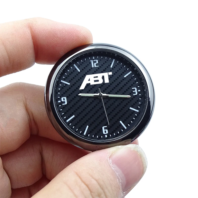 1 قطعة سيارة التصميم سيارة ساعة كوارتز لمقعد أودي فولكس فاجن سكودا ABT موتور سبورتسلاين سيارة ساعة ساعة ساعات كوارتز