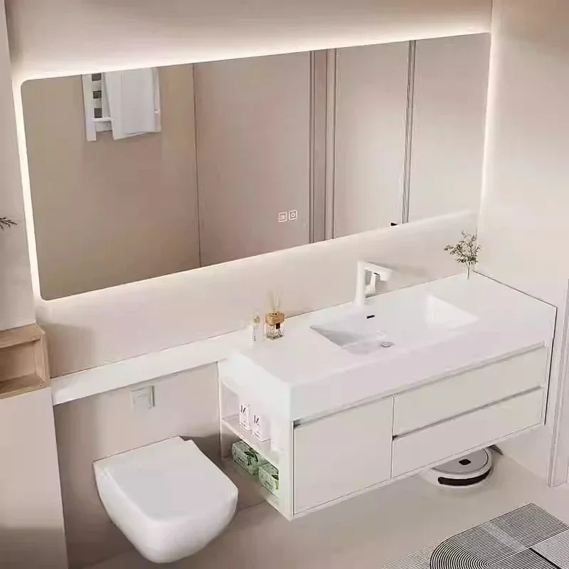 مريحة مع أدراج ديكور المنزل الحديث الأثاث المنظمون معلقة خزانة الحمام مغسلة خزائن الحمام التخزين