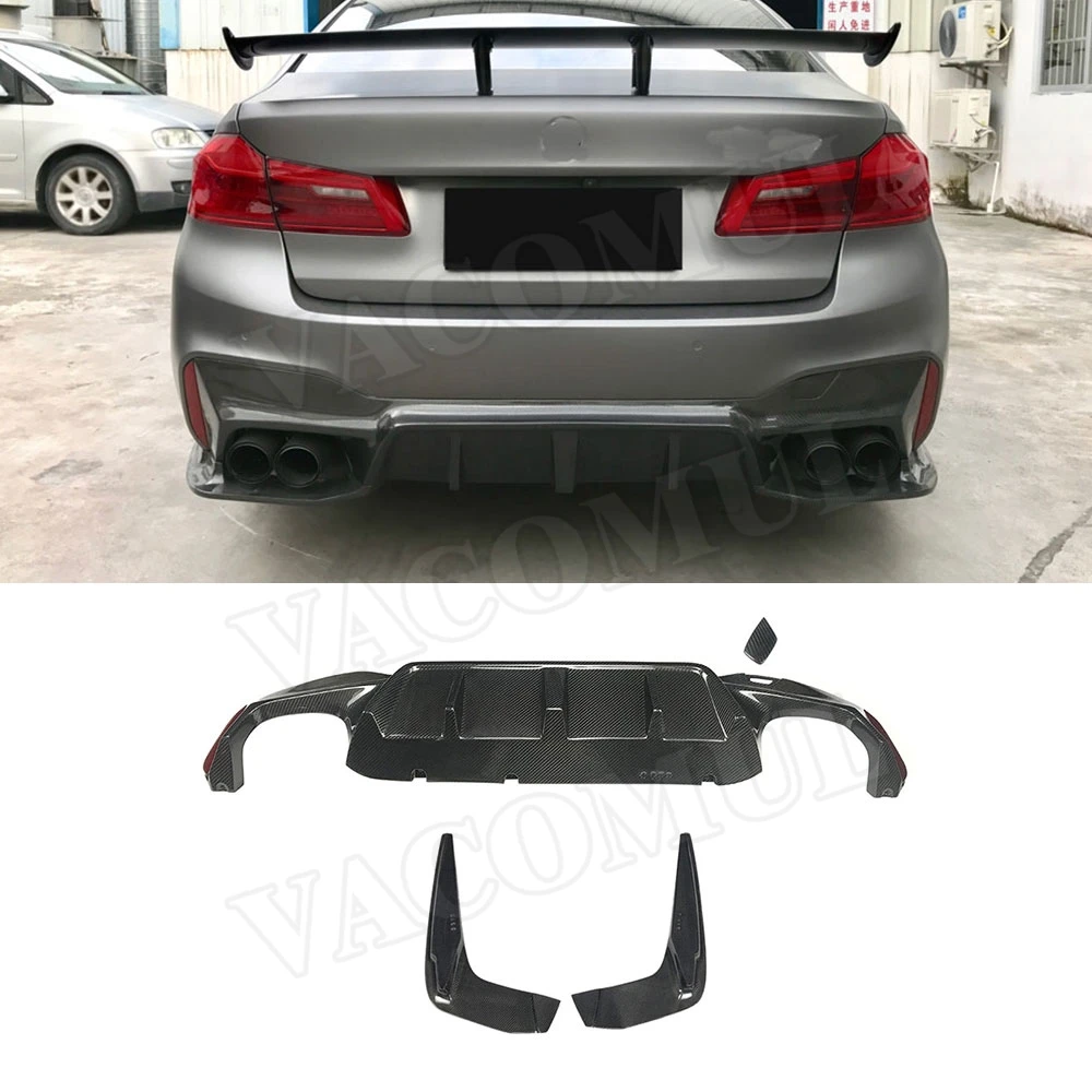 

VACOMUL Dry Carbon Fiber Rear Diffuser Lip Splitters Spoiler For BMW 5 Series F90 M5 Sedan 4Door 2018-2020 3D Style Bumper Guard