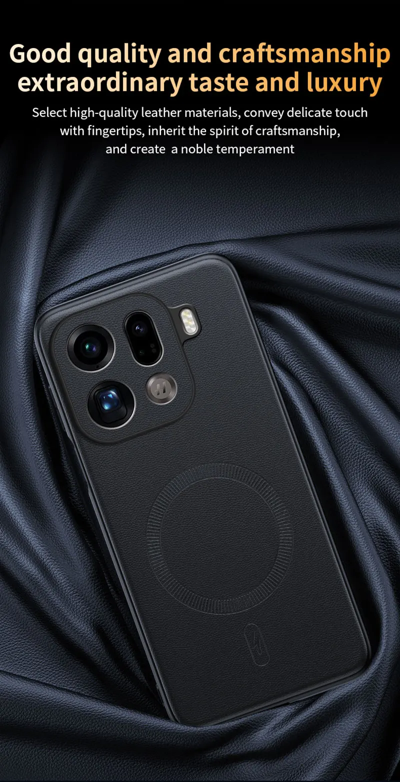Für OPPO Find X9 Pro Hülle Magnetische Leder-Schutzhülle Für OPPO Find X9 Pro Anti-Fingerabdruck Rutschfest PC+TPU – Detail 8