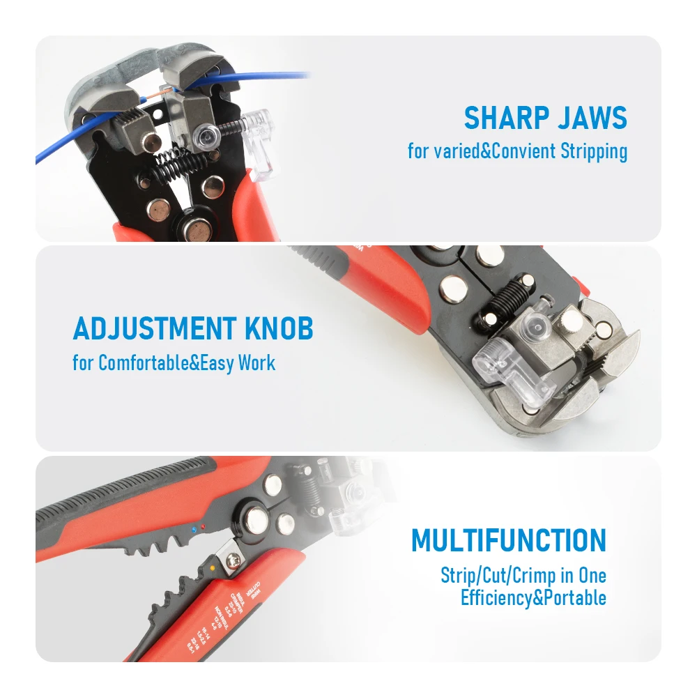 Multifunktionale Abisolierzange AWG24-10 Kabelschneider Crimpzange Hochpräzises Automatisches Handwerkzeug Crimpzange Kabelschneider – Detail 5