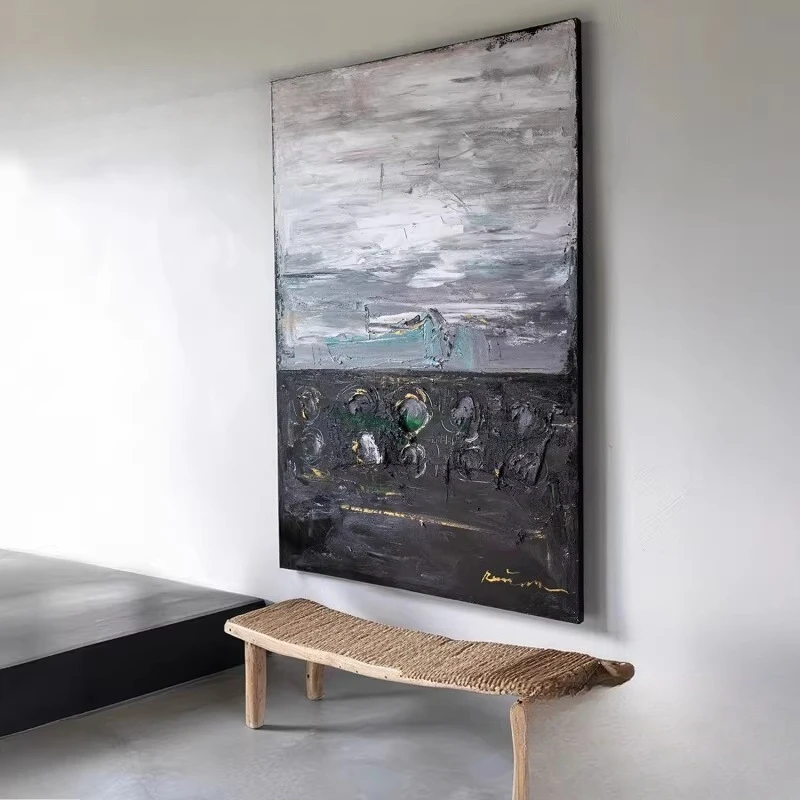 Wabi Sand Wind Abstract Advanced Sense Texture Oil Painting