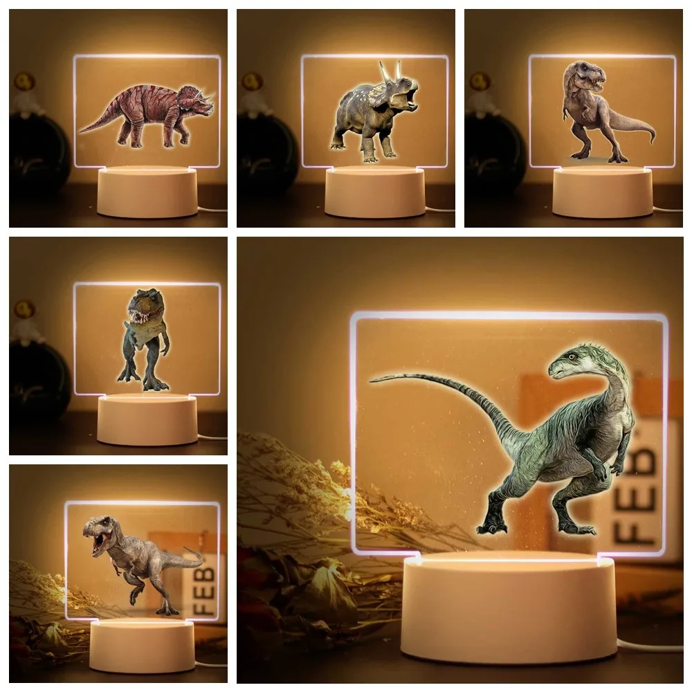 1 pc Hot dinosaur Rgb Night Lights Led Usb Atmosphere Desk Lamp