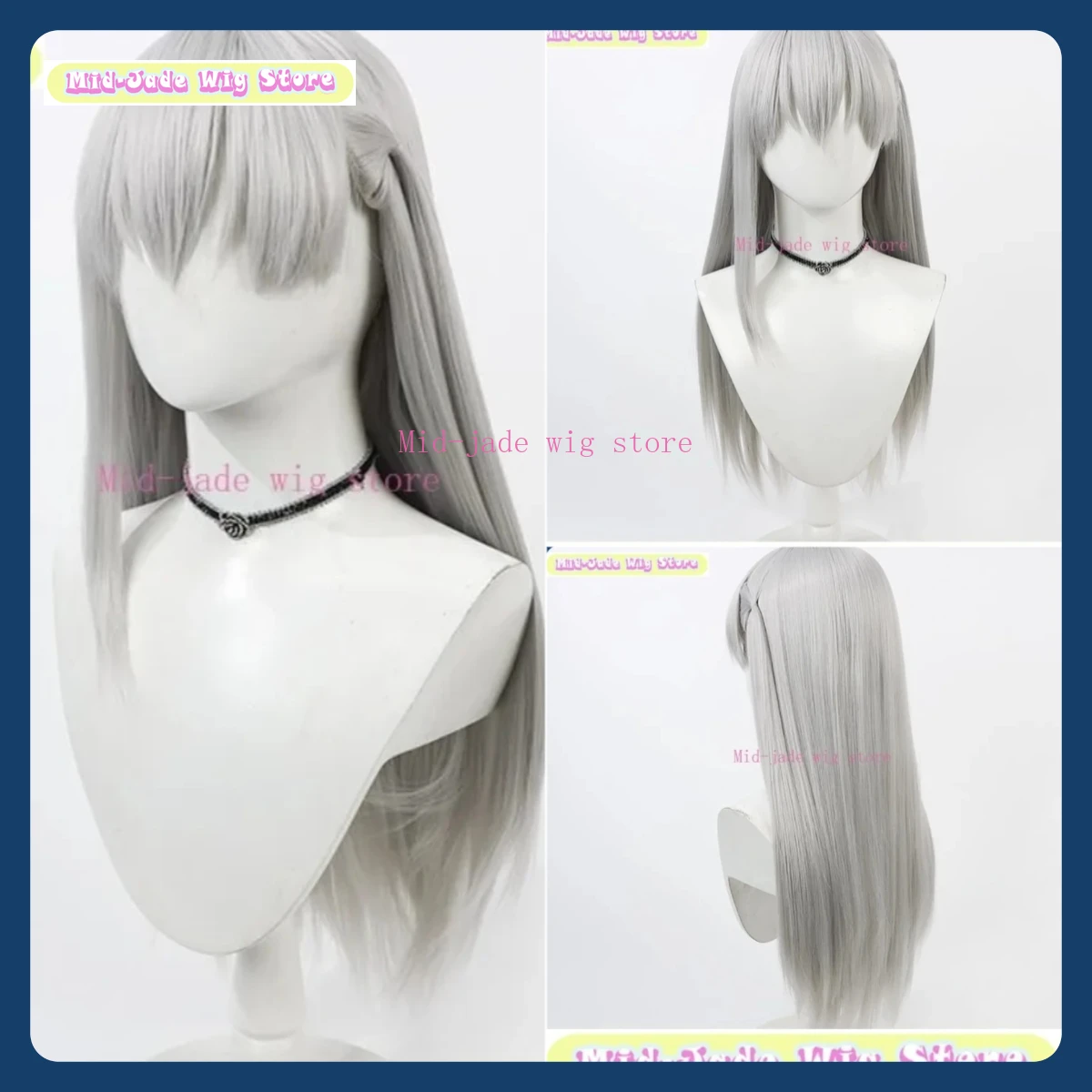 

Mid-jade Wig Store FGO Kama 1st Ascension Cosplay Wig Anime Game Role-playing Halloween Party Synthetic Wig