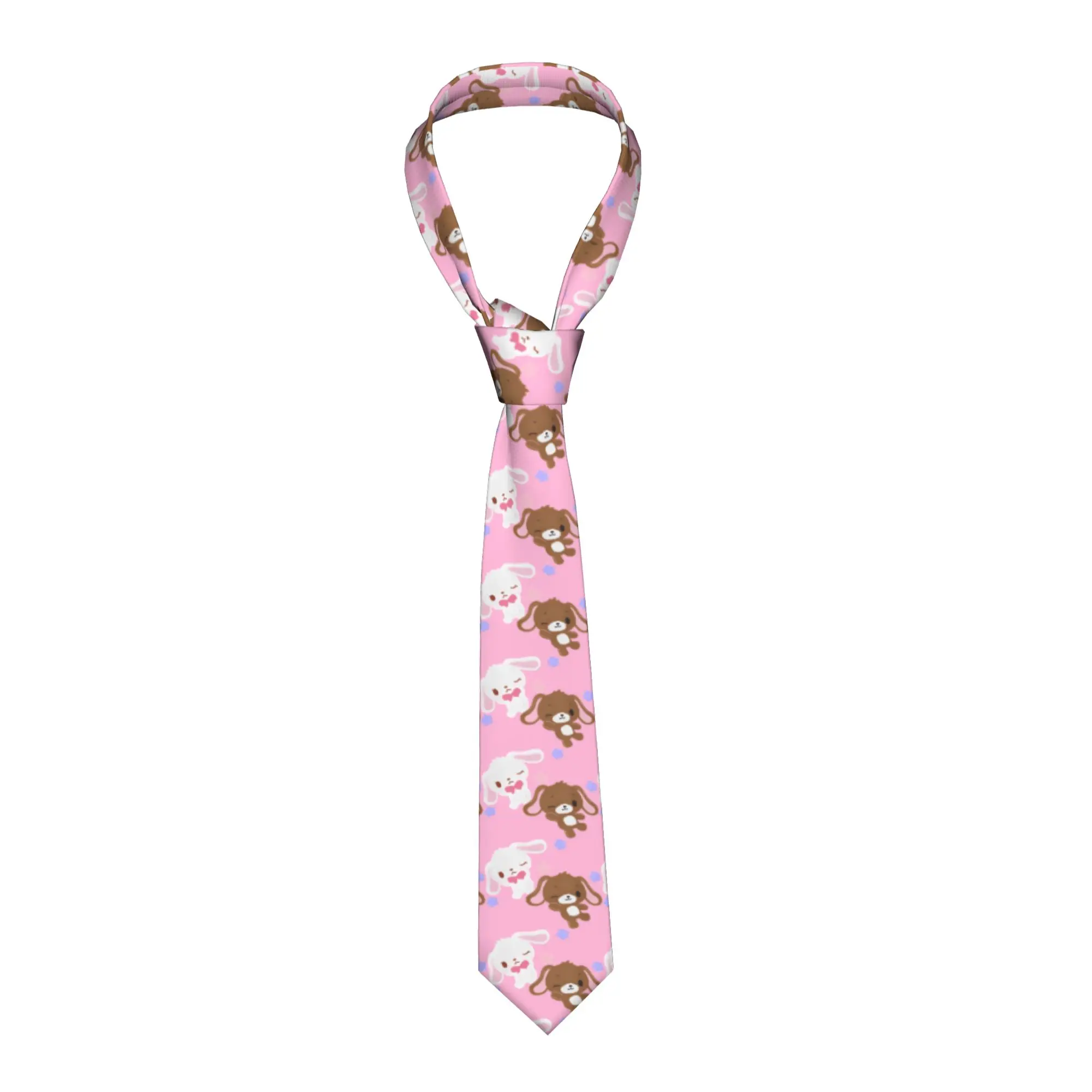 Necktie S-Sugarbunnys Shirousa Kurousa Cutecore Pinkcore 8 cm Narrow Neck Ties for Men Suits Accessories Cravat Cosplay Props