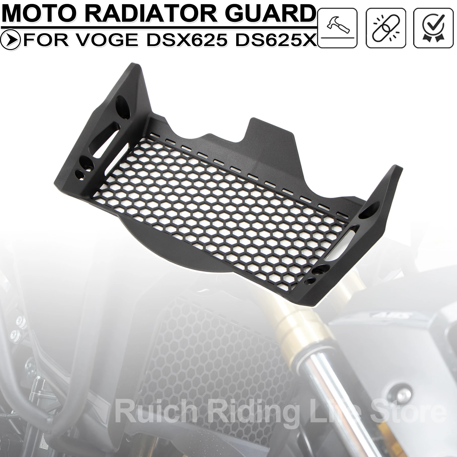 For VOGE DS625X Motorcycle Radiator Guard Water Tank Grille Protector DS 625 625DSX 625DS Anti-collision Protective Cover Parts