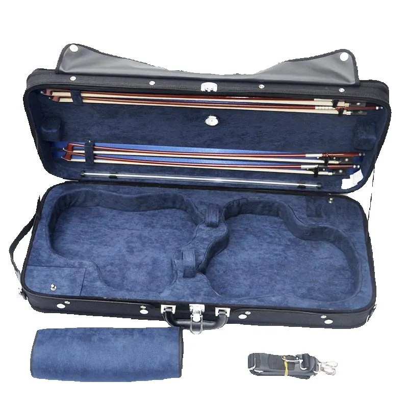 USA Low Tax 4/4 Violine Viola Case Mixed Wood Hard Box Verstellbare quadratische Box Violine Square Case