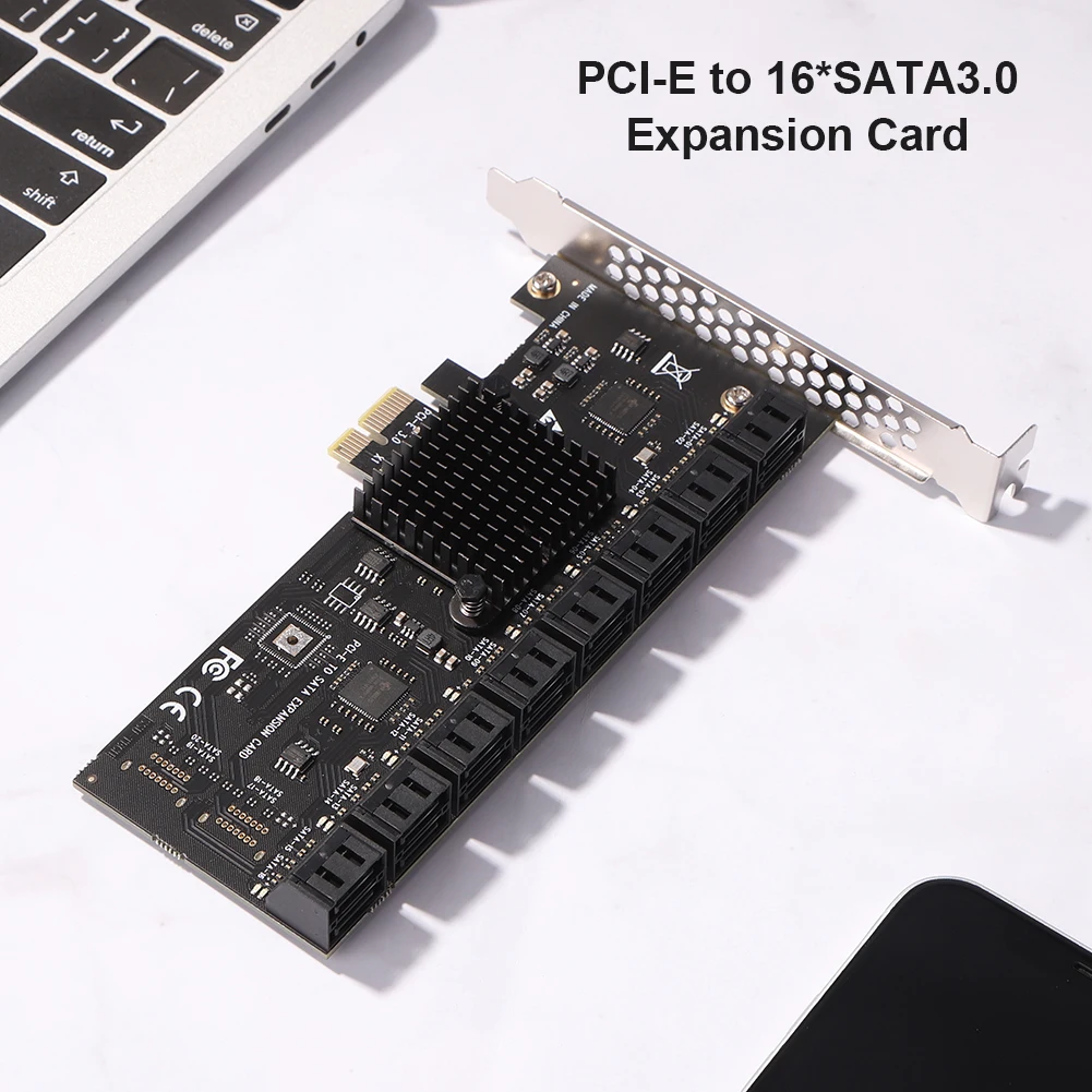 

Контроллер-адаптер PCI-Express X1 для SATA 3.0, плата расширения SA3116J, адаптер PCIE, 16 портов, 6 Гбит/с