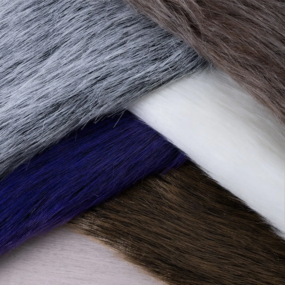 

New 4cm Dyed Pointed Simulated Fox Fur Plush Fabric 160X50cm DIY Fake Fur Sewing Clothing Artificial Fur Polyester Fiber