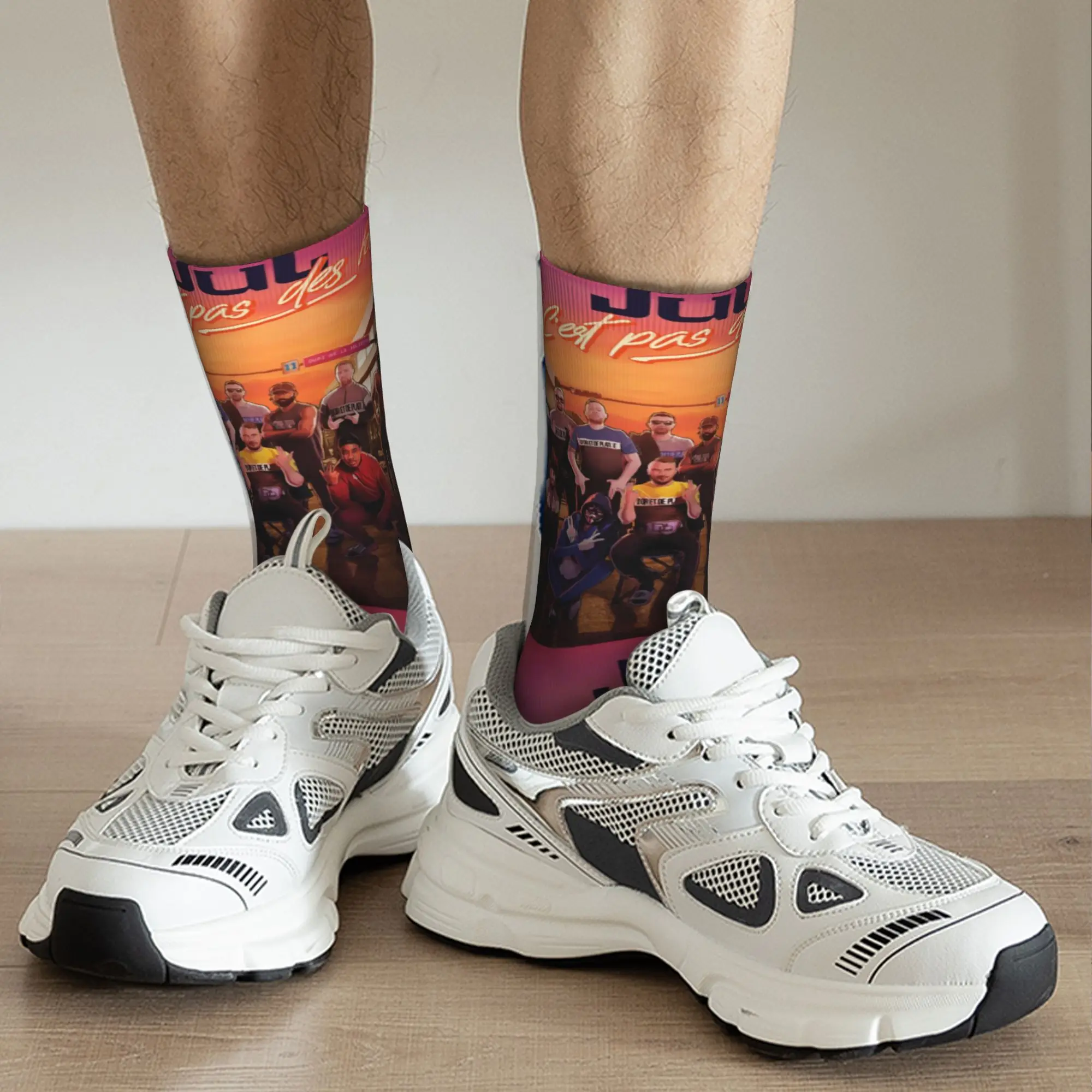 مخصص يوليو مغني الراب الموسيقى الفرنسية المغني رجل طاقم الجوارب للجنسين متعة الربيع الصيف الخريف الشتاء اللباس الجوارب #4