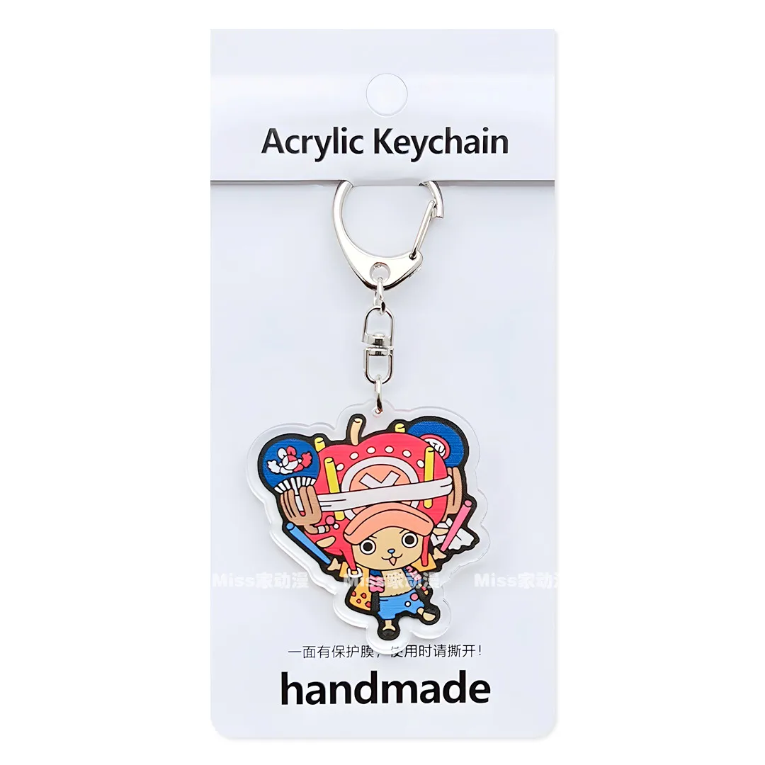 Recycled Acrylic Keychain for One Piece Shanks Luffy Uta Keychain Cute Decoration Backpack Pendant Couple Pendant Cartoon Gift