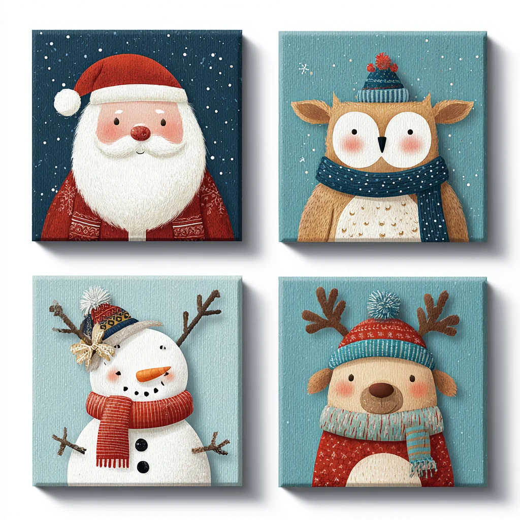 

Ручная роспись Санта-Клаус и снеговик Комбинированный набор Художественная роспись по номерам Набор DIY Акриловые произведения искусства Холст Искусство Подарок для дома