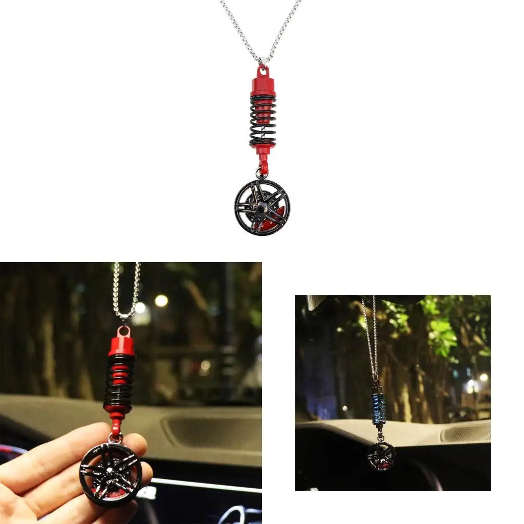 

Rearview Mirror Pendant Decoration Wheel with Shock Absorbers Ornament for Car