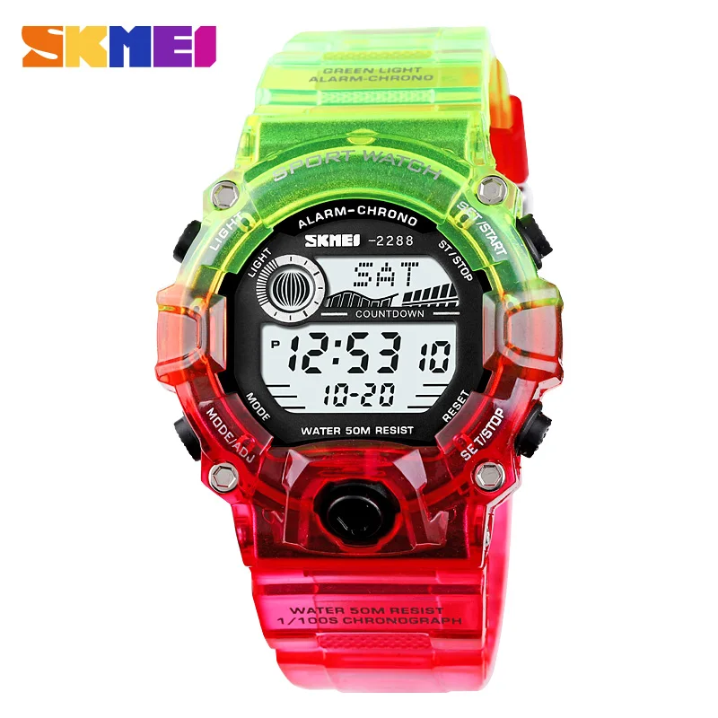 SKMEI Youth Cool Camouflage Countdown Stopwatch Male 5Bar Waterproof Wristwatch Fashion Digital Sport Watches Alarm Reloj Hombre