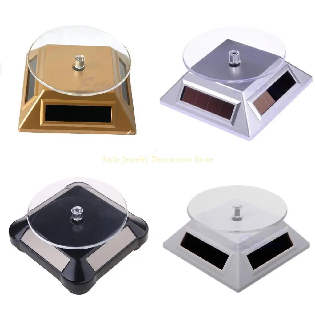 

D46E Вращающийся дисплей Стенд Творки Творки 360 Держатель поворота Солнечные ювелирные ювелирные изделия Фотография Фотография