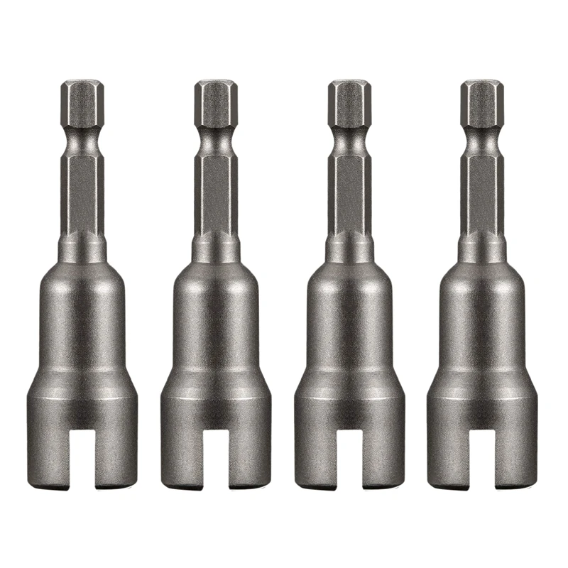 4Pcs Power Wing Nut Driver Set,Slot Wing Nuts Drill Bit Socket Wrenches Tools Set,1/4 Inch Hex Shank Drills Bits For Panel Nuts