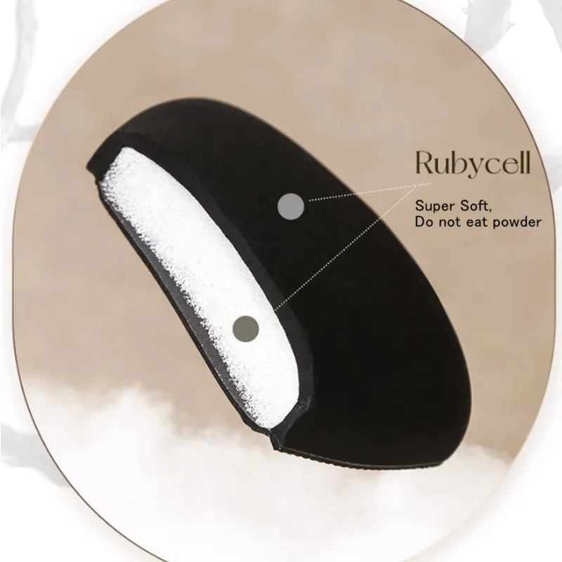 Lishu Black Air Cushion Puff High Elasticity Makeup Sponge Blender For Wet Dry Foundation Application Non Absorbent
