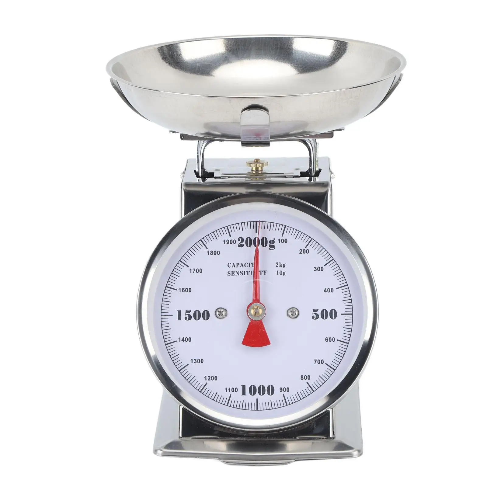 High Mechanical  Scale with Removable Stainless Steel Bowl - Easy Clean, Clear Dial Reading, Compact Design