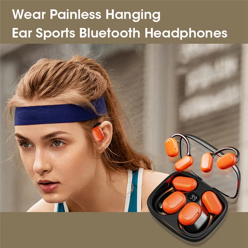 A57G-Беспроводные наушники Bluetooth 5,3, водонепроницаемые спортивные наушники с шумоподавлением, ушные крючки, стереогарнитура для телефона