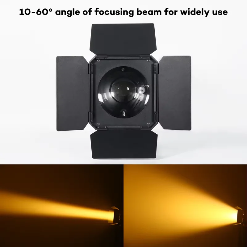 

Светодиодный прожектор COB 200 Вт с зумом, теплым и холодным белым светом, для свадеб, клубов, вечеринок, концертов, DMX LED-освещение для сцены, мероприятий и шоу