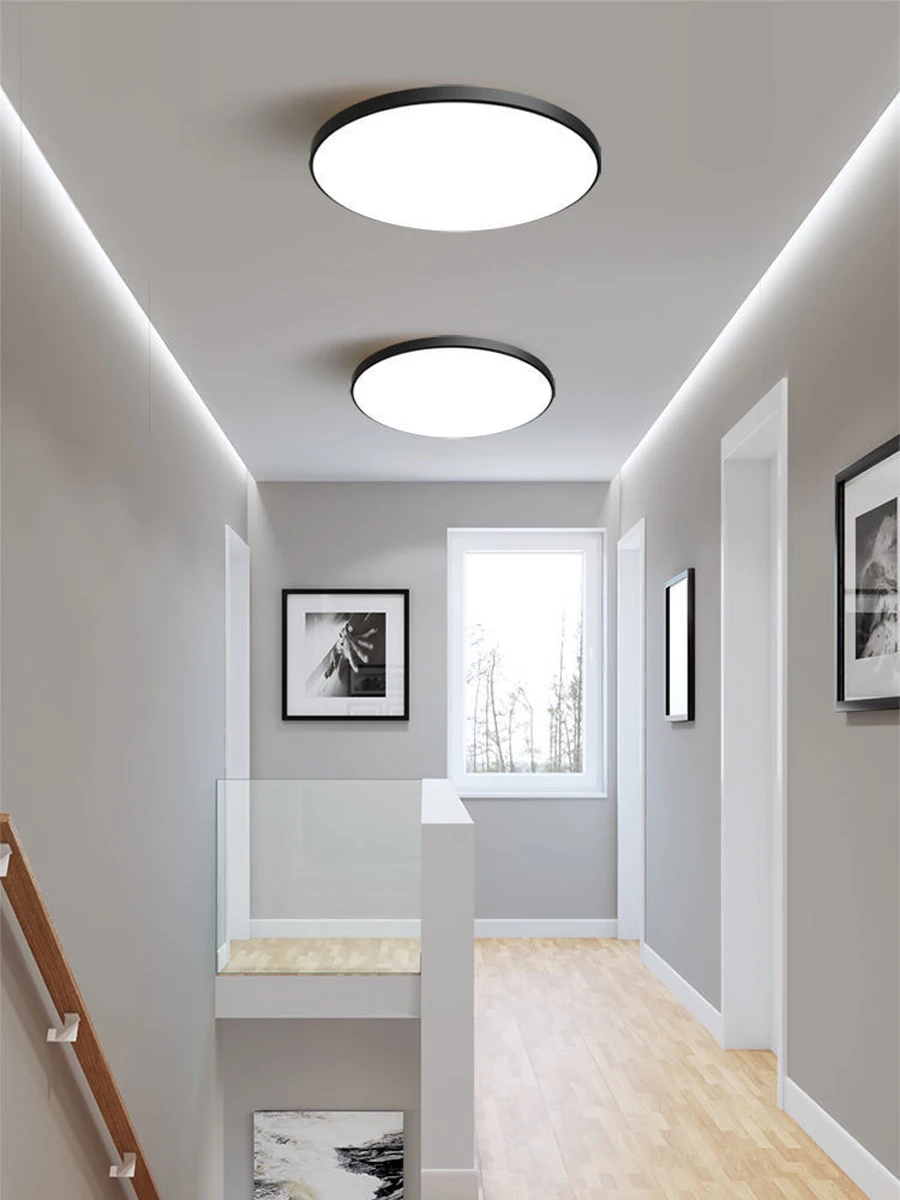 Goldene LED-Deckenleuchte, 220 V, staubdicht, für den Innenbereich, Badezimmer-Lampe für Wohnzimmer, Kronleuchter, Panel, Küche, Deckenleuchte – Detail 1