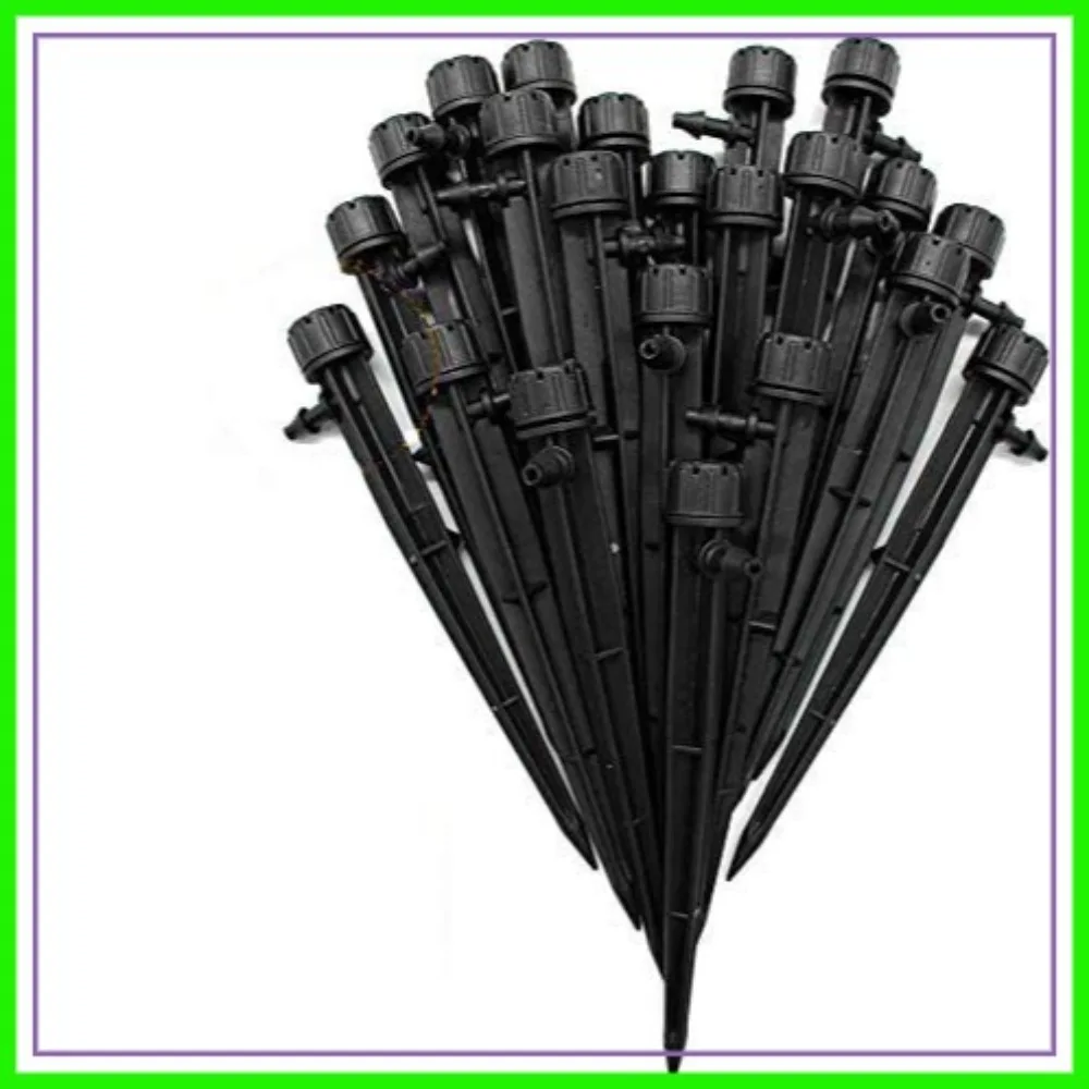 

Adjustable 360° Drip Irrigation Emitters for 4/7mm Tubing, 50-Pack for Flower Beds & Gardens