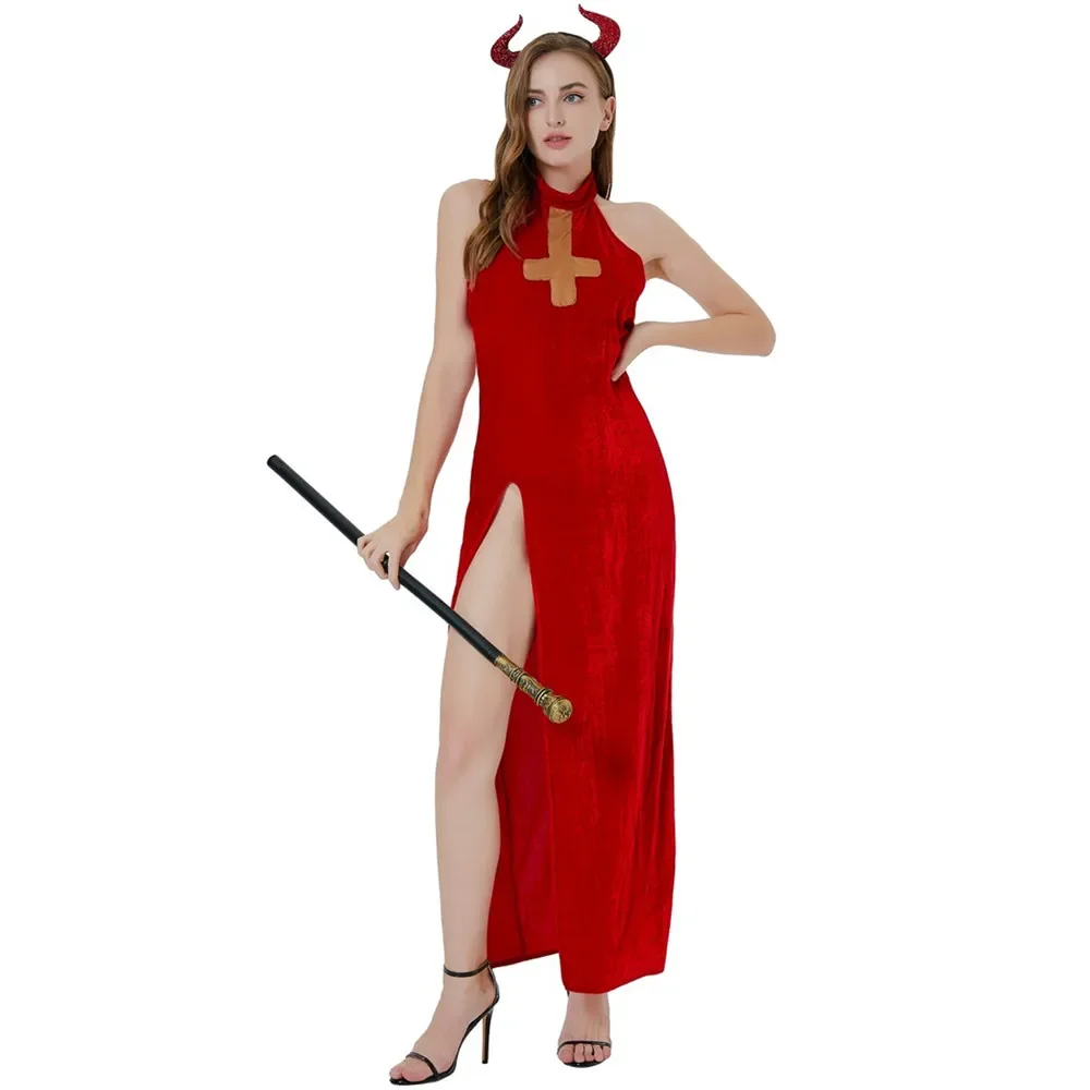 Halloween Vrouwen Sexy Evil Demon Vampire Cosplay Fancy Dress Volwassen Kostuum