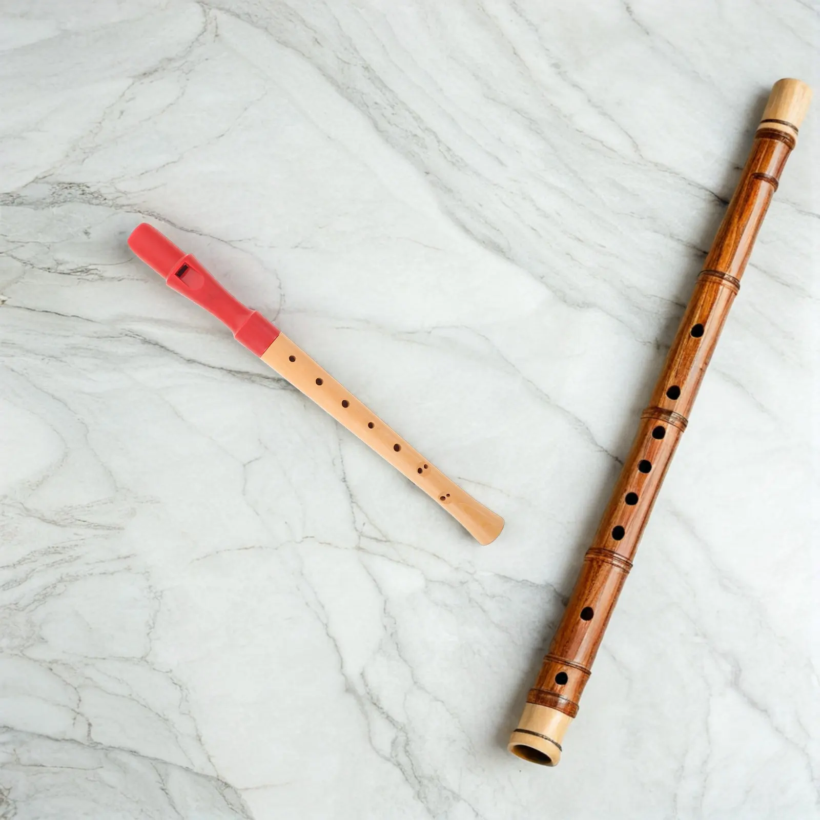 Soprano Recorder 8 Hole Wooden Flute Beginner Instrument for Music Class Students School Lessons Pure Tone Wood Recorder