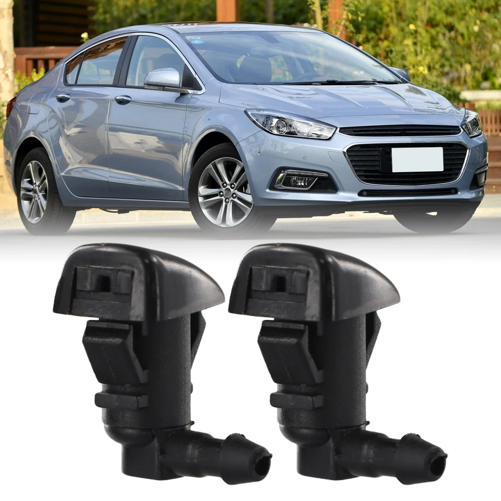 

2pcs Right+left Windshield Washer Fluid Spray Jet Nozzle For Chevrolet Cruz 14-15 95226510 Good Quality Windshield Washer Nozzle