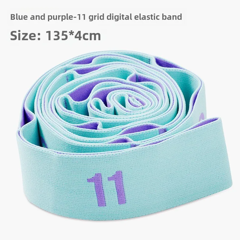 Yoga Stretch Belt Resistance Belt One Word Horse Trainer Dance Belt Open Hip Ligament Tear Belt 11 Blue and Purple Fitness