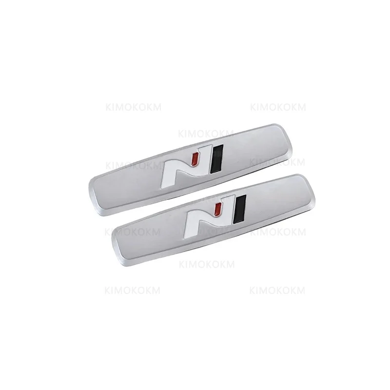 3D Metal N Logo Car Sticker Seat Emblem Badge For Hyundai N Avante Sonata Elantra i30 i20 Tucson N Line Sticker Accessories