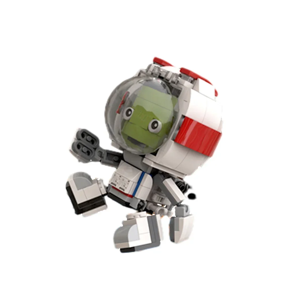 MOC Green Humanoid Aliens Kerbals Space Programs Building Blocks Astronauts Explore Planets And Space Brick Toys Children Gift