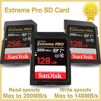 SanDisk SD Card Extreme PRO Memory Card High Speed up to 200MB/s U3 4K UHD Video C10 V30 SDHC and SDXC UHS-I Cards for Camera