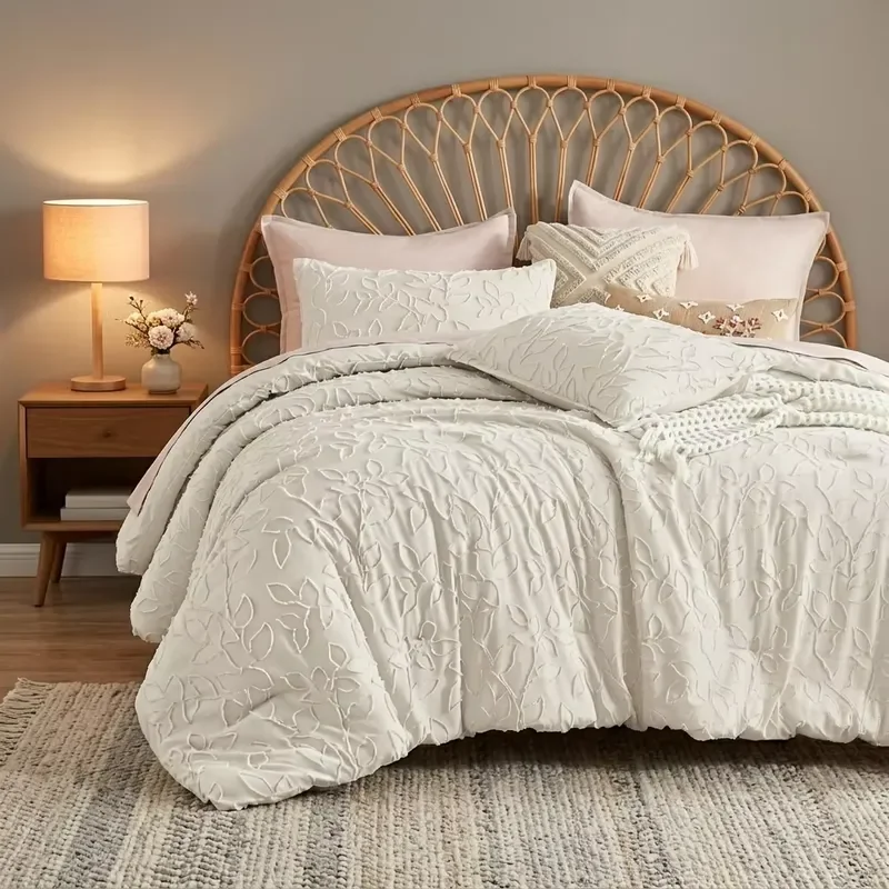Elegant Embroidered Pilling 3Pcs Bedding Comforter Set for Boutique Hotel